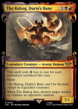 [646]【EN】【銀幕FOIL】■ショーケース■ドゥリンの禍、バルログ/The Balrog, Durin's Bane【LTR】[R][多色]