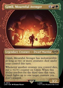 [815]【EN】【サージFOIL】■ショーケース■死を悼む復讐者、ギムリ/Gimli, Mournful Avenger【LTR】[R][多色]