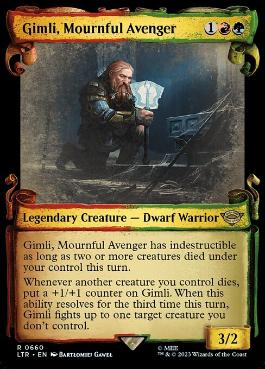 [660]【EN】【銀幕FOIL】■ショーケース■死を悼む復讐者、ギムリ/Gimli, Mournful Avenger【LTR】[R][多色]