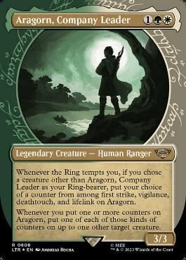 [808]【EN】【サージFOIL】■ショーケース■一行のリーダー、アラゴルン/Aragorn, Company Leader【LTR】[R][多色]
