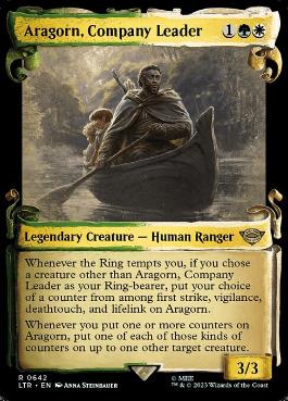 [642]【EN】【銀幕FOIL】■ショーケース■一行のリーダー、アラゴルン/Aragorn, Company Leader【LTR】[R][多色]