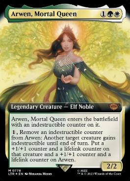 [778]【EN】【サージFOIL】■拡張アート■人の子の女王、アルウェン/Arwen, Mortal Queen【LTR】[M][多色]
