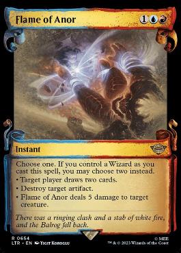 [654]【EN】【銀幕FOIL】■ショーケース■アノールの焔/Flame of Anor【LTR】[R][多色]