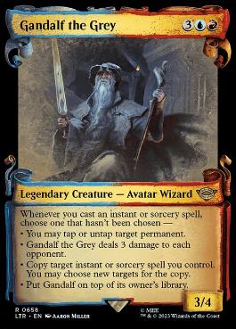 [658]【EN】【銀幕FOIL】■ショーケース■灰色のガンダルフ/Gandalf the Grey【LTR】[R][多色]