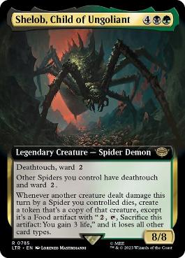 [785]【EN】【サージFOIL】■拡張アート■ウンゴリアントの末裔、シェロブ/Shelob, Child of Ungoliant【LTR】[R][多色]