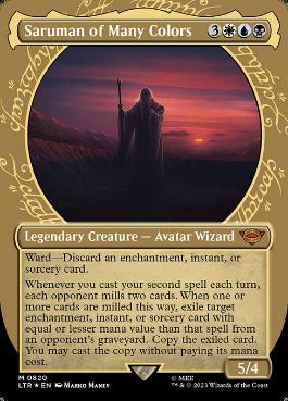 [820]【EN】【サージFOIL】■ショーケース■多彩なるサルマン/Saruman of Many Colors【LTR】[M][多色]