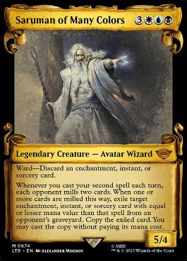 [674]【EN】【銀幕FOIL】■ショーケース■多彩なるサルマン/Saruman of Many Colors【LTR】[M][多色]