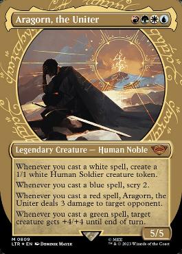 [809]【EN】【サージFOIL】■ショーケース■統一王、アラゴルン/Aragorn, the Uniter【LTR】[M][多色]