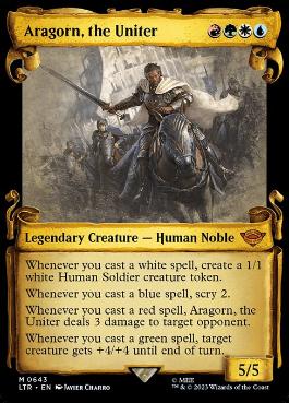 [643]【EN】【銀幕FOIL】■ショーケース■統一王、アラゴルン/Aragorn, the Uniter【LTR】[M][多色]