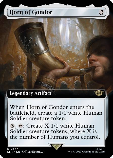 [377]【EN】【FOIL】■拡張アート■ゴンドールの角笛/Horn of Gondor【LTR】[R][茶]