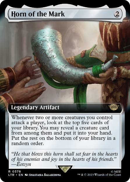 [378]【EN】【FOIL】■拡張アート■印の角笛/Horn of the Mark【LTR】[R][茶]