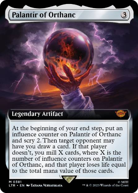 [381]【EN】【FOIL】■拡張アート■オルサンクのパランティール/Palantír of Orthanc【LTR】[M][茶]