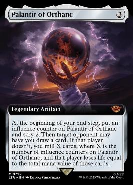 [792]【EN】【サージFOIL】■拡張アート■オルサンクのパランティール/Palantír of Orthanc【LTR】[M][茶]