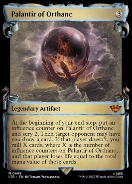 [698]【EN】【銀幕FOIL】■ショーケース■オルサンクのパランティール/Palantír of Orthanc【LTR】[M][茶]