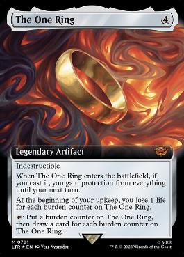 [791]【EN】【サージFOIL】■拡張アート■一つの指輪/The One Ring【LTR】[M][茶]
