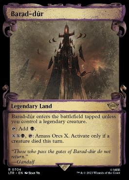 [704]【EN】【銀幕FOIL】■ショーケース■バラド＝ドゥール/Barad-dûr【LTR】[R][土地]