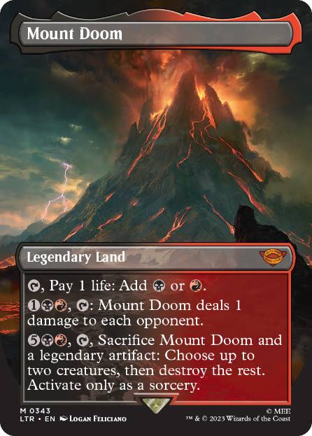 [343]【EN】【FOIL】■ボーダーレス■滅びの山/Mount Doom【LTR】[M][土地]