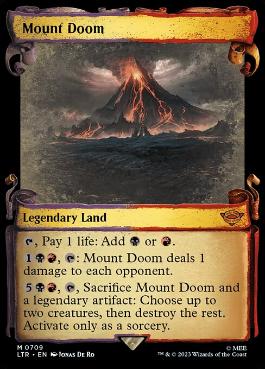 [709]【EN】【銀幕FOIL】■ショーケース■滅びの山/Mount Doom【LTR】[M][土地]
