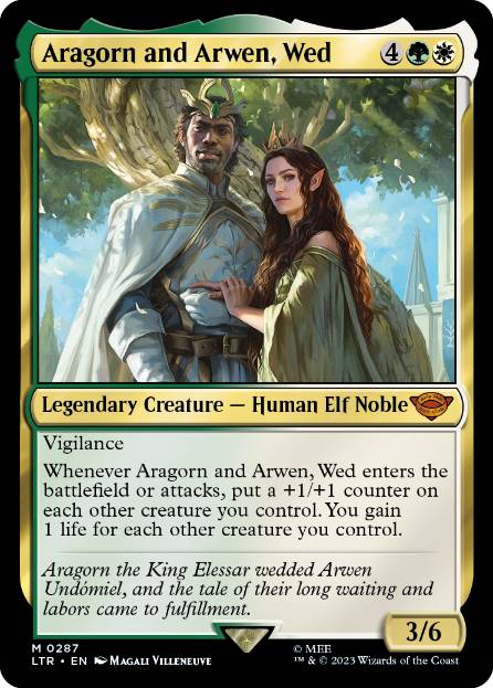 [287]【EN】【FOIL】契り結びし、アラゴルンとアルウェン/Aragorn and Arwen, Wed【LTR】[M][多色]