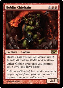 [141]【EN】ゴブリンの酋長/Goblin Chieftain【M11】[R][赤]