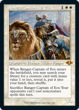 [005]【EN】【FOIL】■旧枠■イーオスのレインジャー長/Ranger-Captain of Eos【MH1】[M][白]