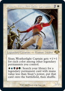[006]【EN】【FOIL】■旧枠■ウェザーライトの艦長、シッセイ/Sisay, Weatherlight Captain【MH1】[R][白]