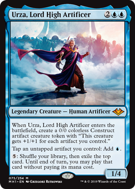 [075]【EN】最高工匠卿、ウルザ/Urza, Lord High Artificer【MH1】[M][青]
