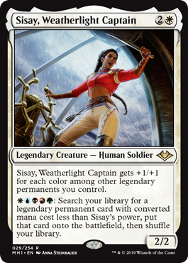 [029]【EN】【FOIL】ウェザーライトの艦長、シッセイ/Sisay, Weatherlight Captain【MH1】[R][白]