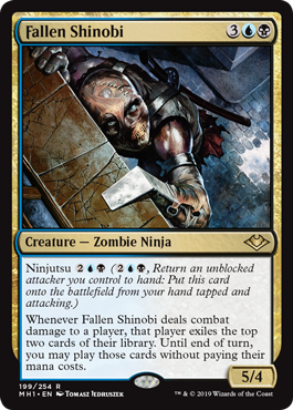 [199]【EN】【FOIL】堕ちた忍び/Fallen Shinobi【MH1】[R][多色]