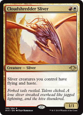 [195]【EN】【FOIL】斬雲スリヴァー/Cloudshredder Sliver【MH1】[R][多色]