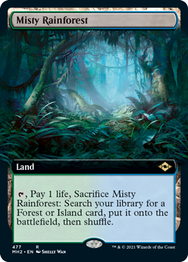 [477]【EN】■拡張アート■霧深い雨林/Misty Rainforest【MH2】[R][土地]