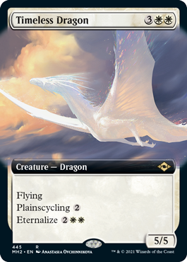 [445]【EN】【FOIL】■拡張アート■永久のドラゴン/Timeless Dragon【MH2】[R][白]