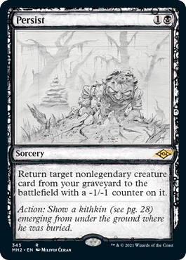 [345]【EN】【FOIL】■スケッチ■頑強/Persist【MH2】[R][黒]