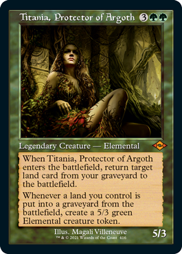 [416]【EN】【FOIL】■旧枠■アルゴスの庇護者、ティタニア/Titania, Protector of Argoth【MH2】[M][緑]