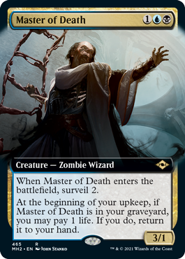 [465]【EN】【FOIL】■拡張アート■死の達人/Master of Death【MH2】[R][多色]