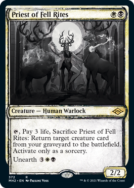 [372]【EN】【FOIL】■スケッチ■不吉な儀式の僧侶/Priest of Fell Rites【MH2】[R][多色]