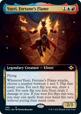 [468]【EN】【FOIL】■拡張アート■運命の炎、ユースリ/Yusri, Fortune's Flame【MH2】[R][多色]