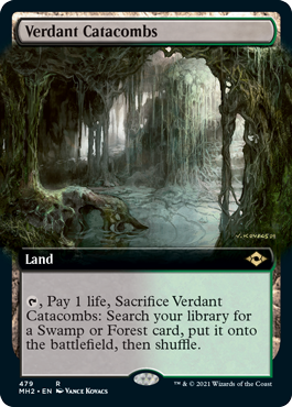 [479]【EN】【FOIL】■拡張アート■新緑の地下墓地/Verdant Catacombs【MH2】[R][土地]