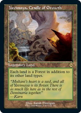 [441]【EN】【FOIL】■旧枠■成長の揺り篭、ヤヴィマヤ/Yavimaya, Cradle of Growth【MH2】[R][土地]