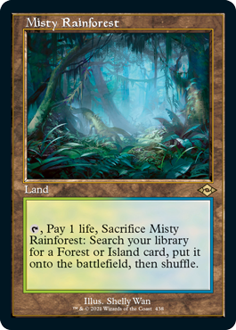 [438]【EN】【エッチングFOIL】■旧枠■霧深い雨林/Misty Rainforest【MH2】[R][土地]