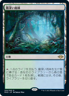 [250]【JP】霧深い雨林/Misty Rainforest【MH2】[R][土地]
