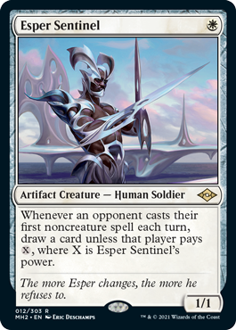 [012]【EN】【FOIL】エスパーの歩哨/Esper Sentinel【MH2】[R][白]
