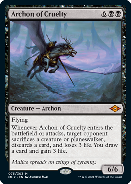 [075]【EN】【FOIL】残虐の執政官/Archon of Cruelty【MH2】[M][黒]