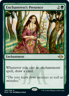 [283]【EN】【FOIL】女魔術師の存在/Enchantress's Presence【MH2】[R][緑]