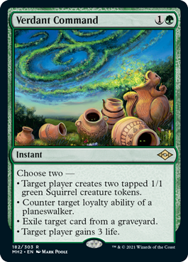 [182]【EN】【FOIL】新緑の命令/Verdant Command【MH2】[R][緑]