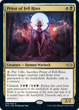 [208]【EN】【FOIL】不吉な儀式の僧侶/Priest of Fell Rites【MH2】[R][多色]