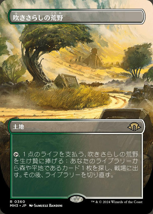 [360]【JP】■ボーダーレス■吹きさらしの荒野/Windswept Heath【MH3】[R][土地]