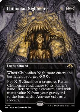 [330]【EN】■ボーダーレス■黄泉帰る悪夢/Chthonian Nightmare【MH3】[R][黒]
