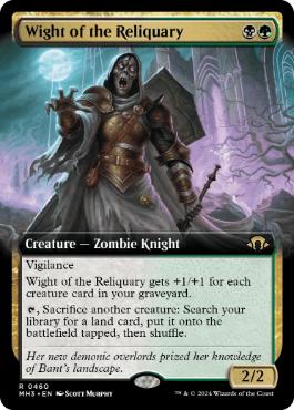 [460]【EN】■拡張アート■聖遺のワイト/Wight of the Reliquary【MH3】[R][多色]
