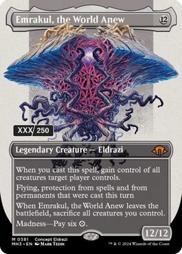 [381]【EN】【ダブルレインボウFOIL】■ボーダーレス■再誕世界、エムラクール/Emrakul, the World Anew【MH3】[M][無]